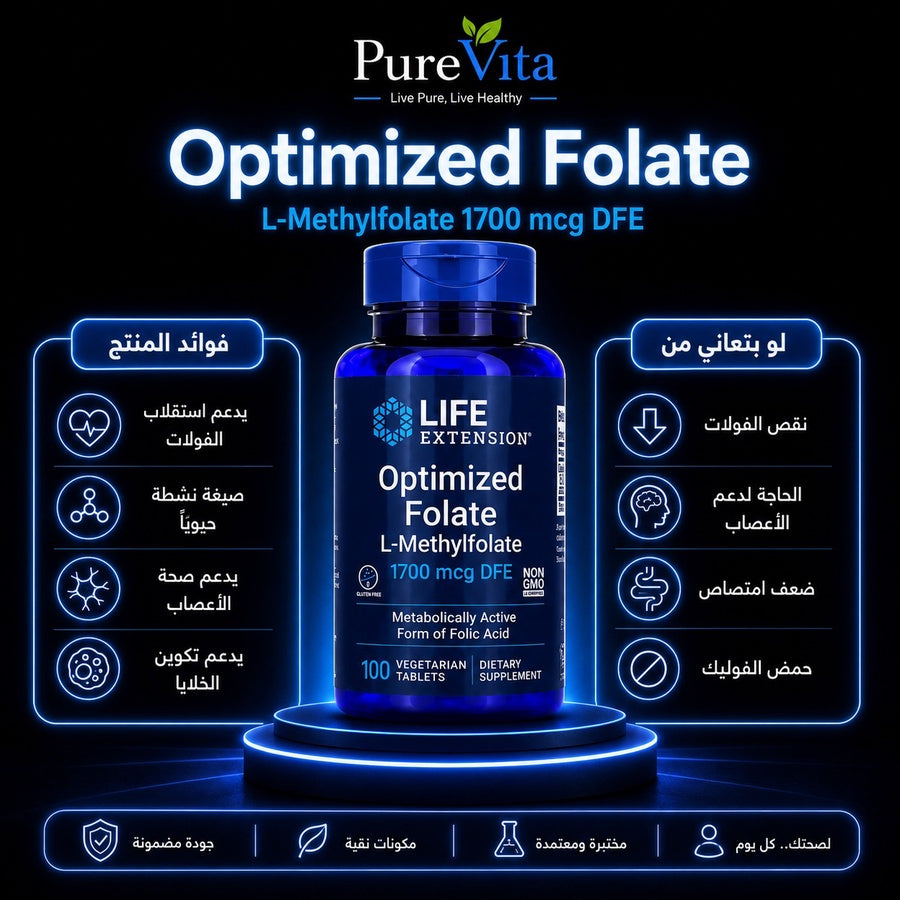Optimized folate L-methylfolate
