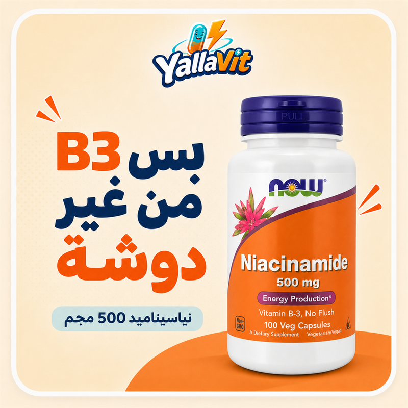 NOW Niacinamide 500 mg - Yalla Vit